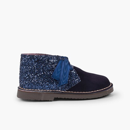 Pisacacas Glitter Niña Azul Marino