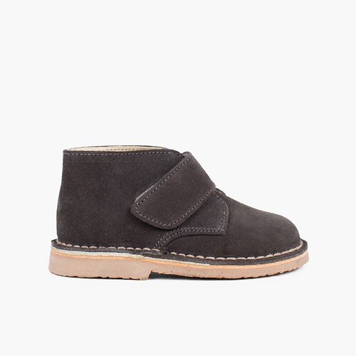 Pisacacas Niños Botas Safari tira adherente    Gris Oscuro