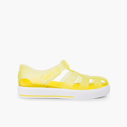 Cangrejeras con tira adherente Tipo Tenis Amarillo