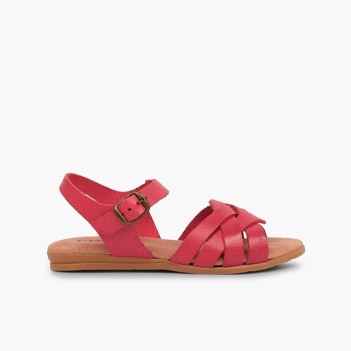 Sandalias Niña y Mujer con Plantilla de Gel Rojo