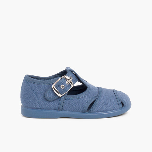Sandalias Pepitos de lona abiertos  Azul Jeans
