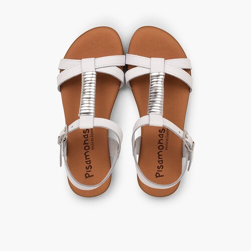 Sandalias niña y mujer plantilla acolchada Blanco