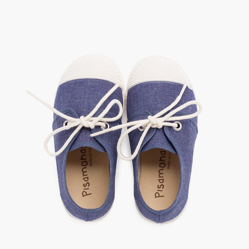 Zapatilla casual lona con puntera goma Azul Jeans
