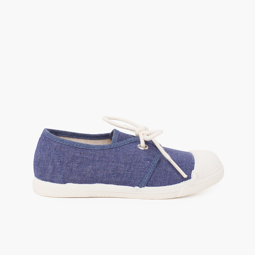 Zapatilla casual lona con puntera goma Azul Jeans