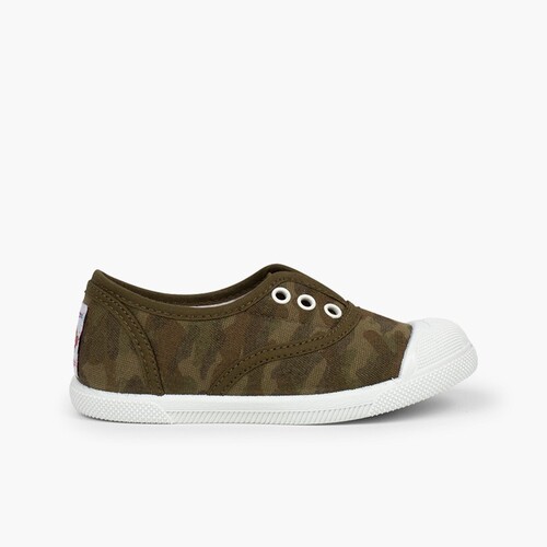 Zapatillas Camuflaje Niño Kaki