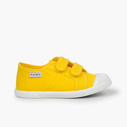Zapatillas Niños Lona Tiras adherentes    Amarillo