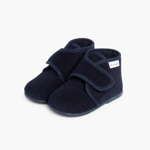 Zapatillas Casa Bota Pana Azul Marino