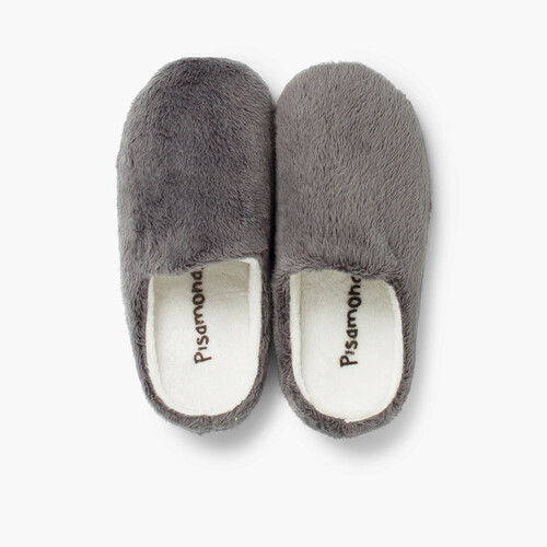 Zapatillas Casa Pelo Suave Gris
