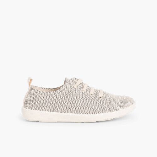 Zapatillas Casual Lona de Espiga Gris