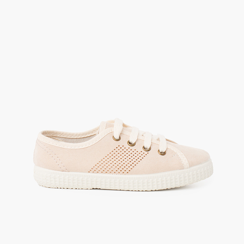 Zapatillas Veganas Niños Plantilla Antibacteriana Crudo