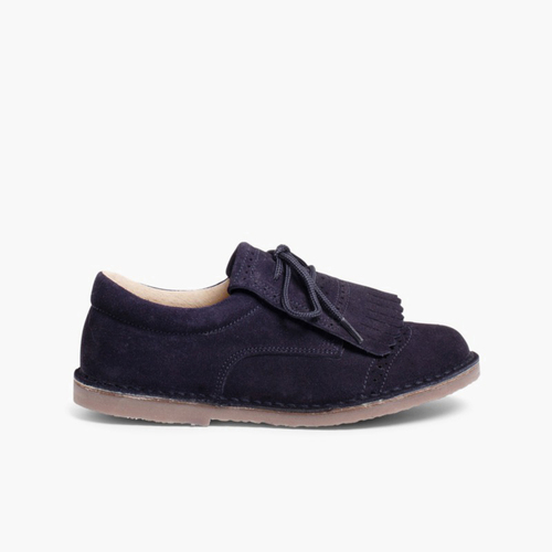 Zapatos Blucher Niños Flecos Azul Marino