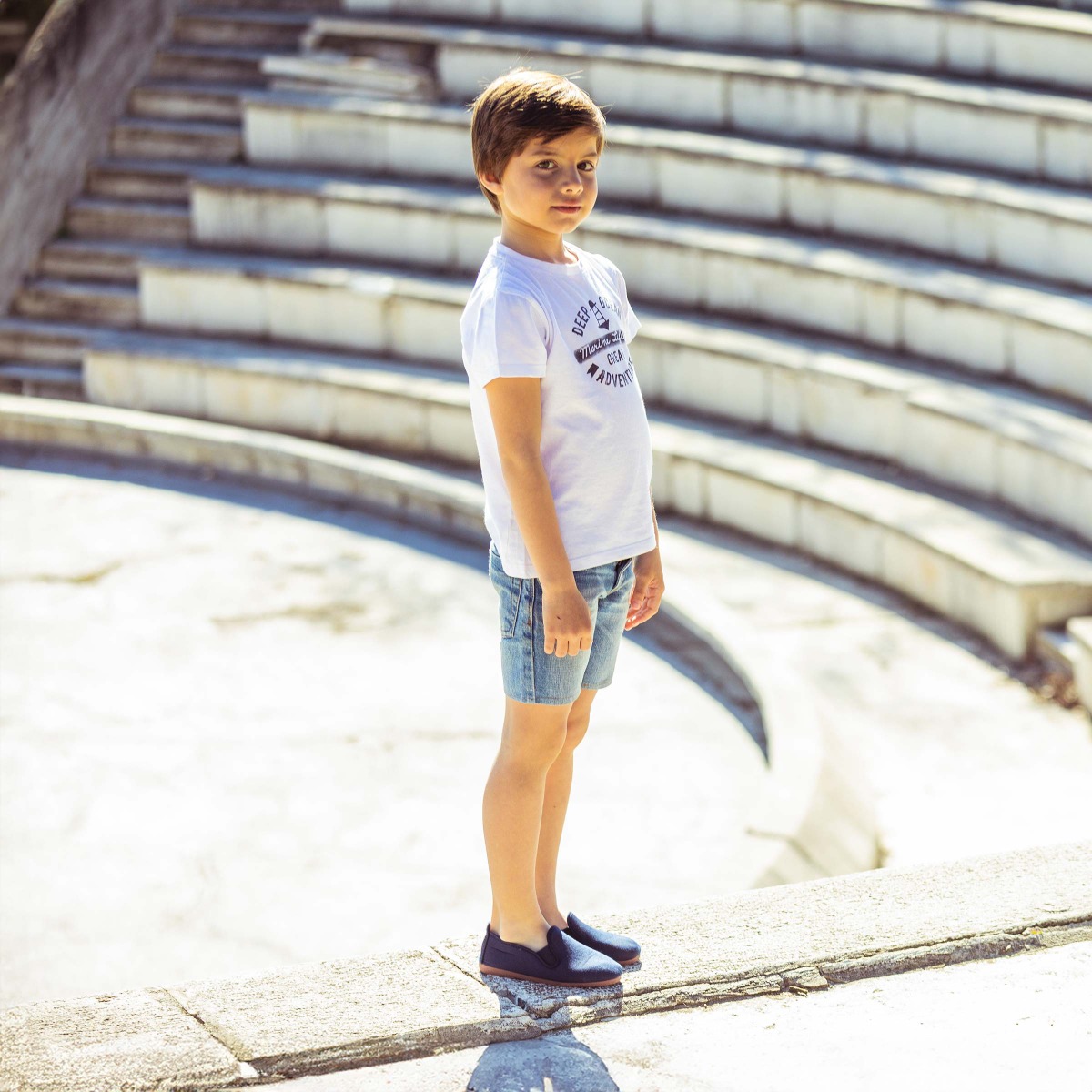 Zapatillas niños de lona estilo kung-fu camping