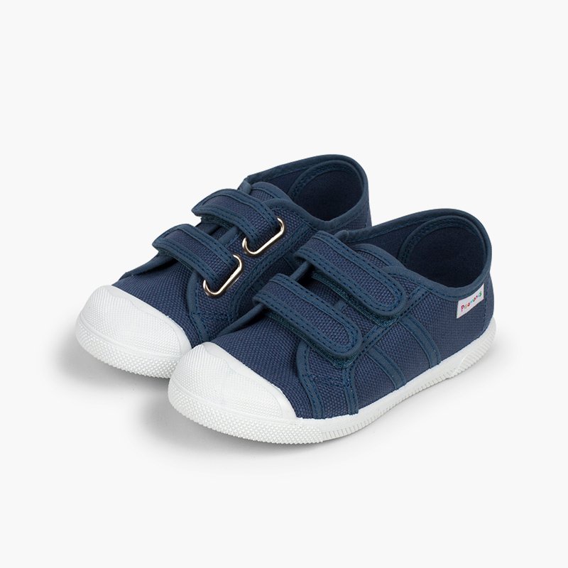 Zapatillas Niños Lona Tiras adherentes    Azul Jeans