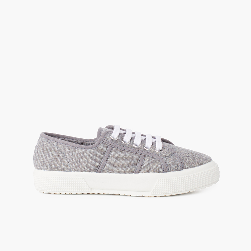 Zapatillas tejido punto orgánico Gris