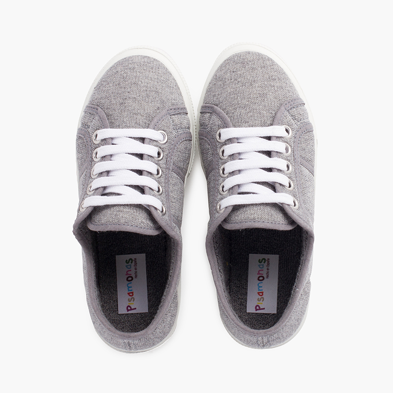 Zapatillas tejido punto orgánico Gris
