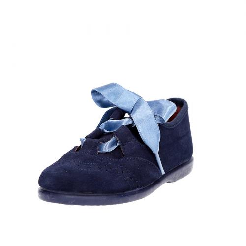 Scarpe Oxford Pisamonas Per Bambini - Pelle Scamosciata, Doppia Opzione Lacci/Fiocco - Foto 7
